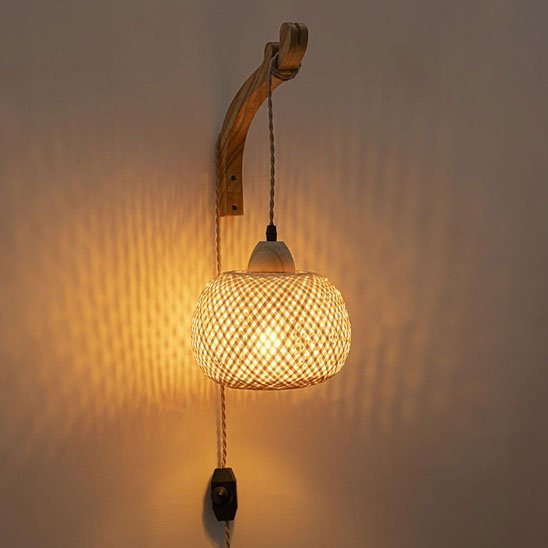 Applique murale rotin | Bohème - Chic - Maison d'à côté