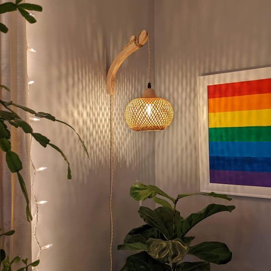 Applique murale rotin | Bohème - Chic - Maison d'à côté