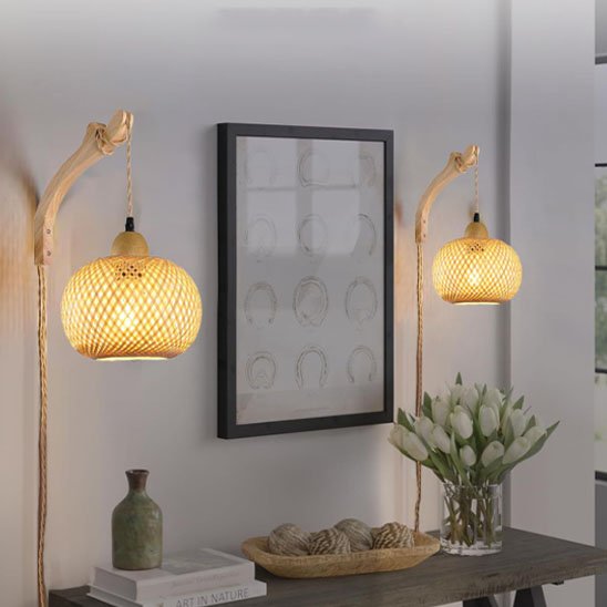 Applique murale rotin | Bohème - Chic - Maison d'à côté